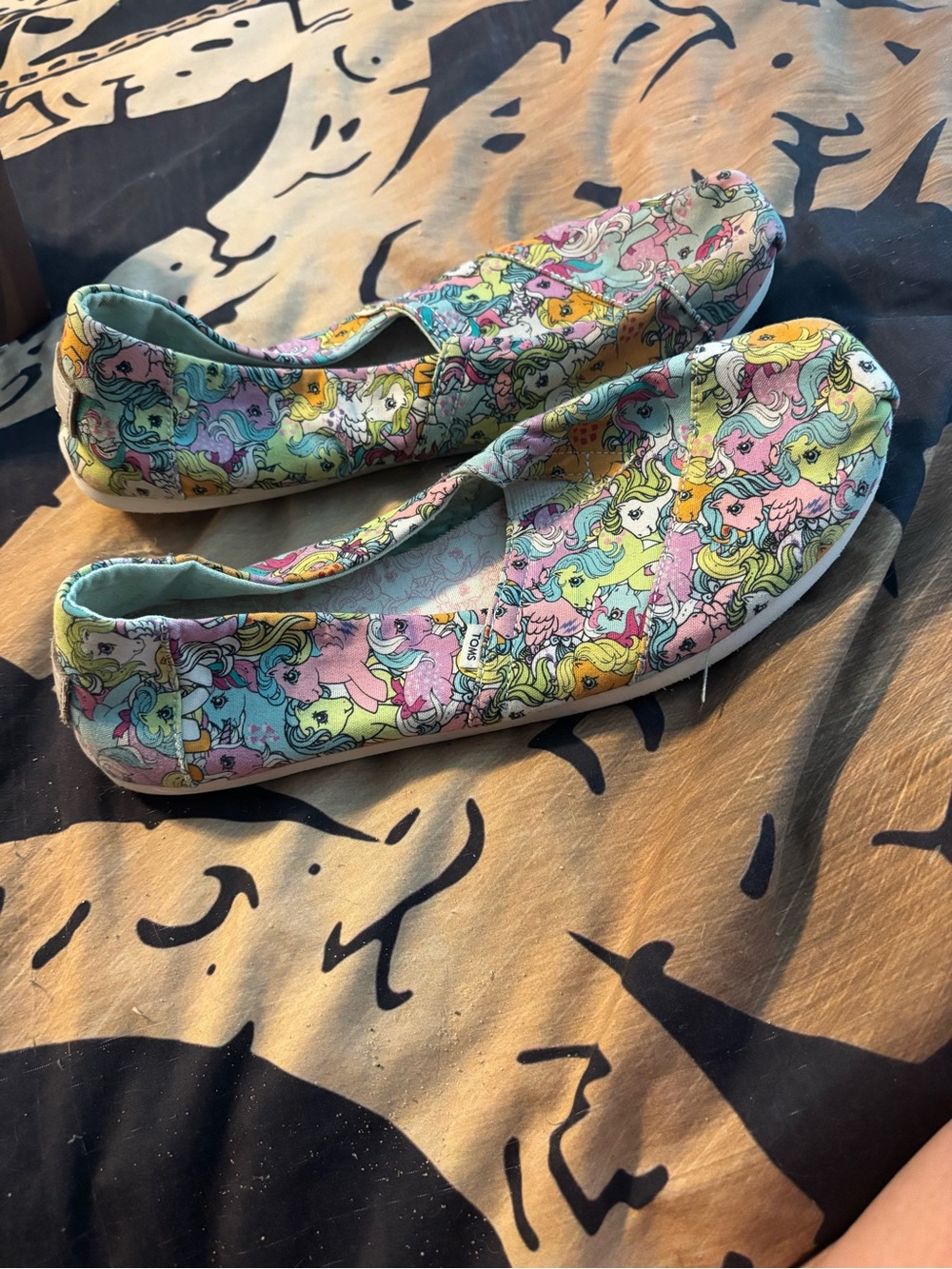 Toms Pastel Multicolor Pony Print Flats- My Little Pony